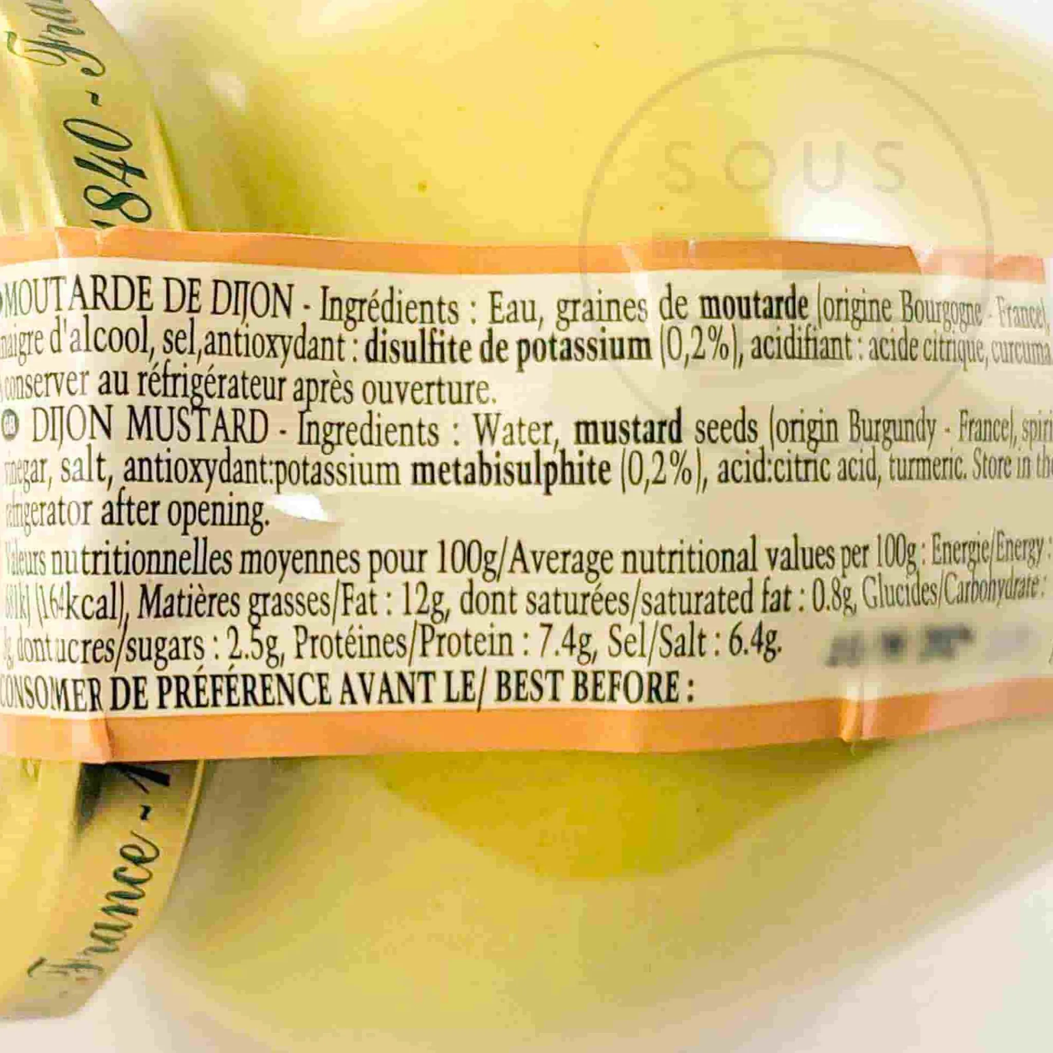 Fallot Dijon Mustard, 310g Hot