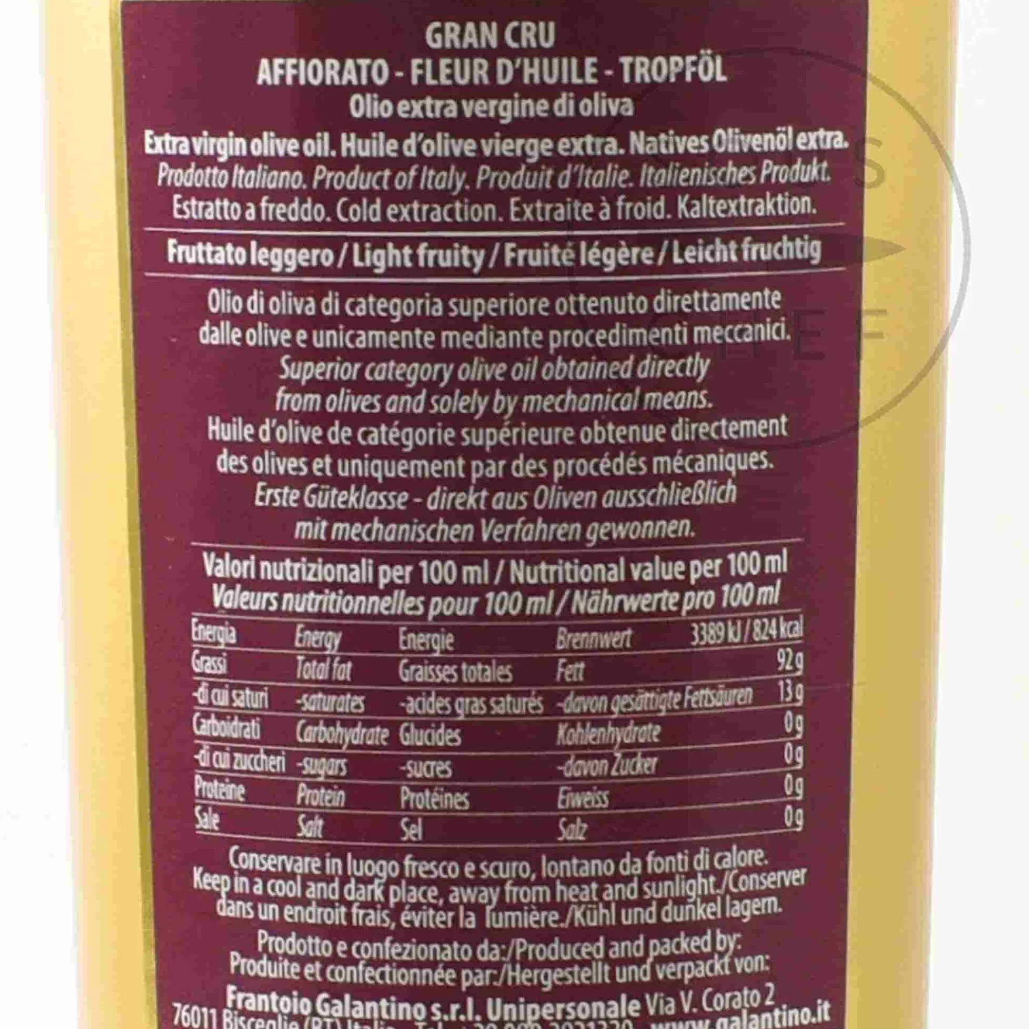 Galantino Gran Cru Affiorato Extra Virgin Olive Oil, 500ml Sale