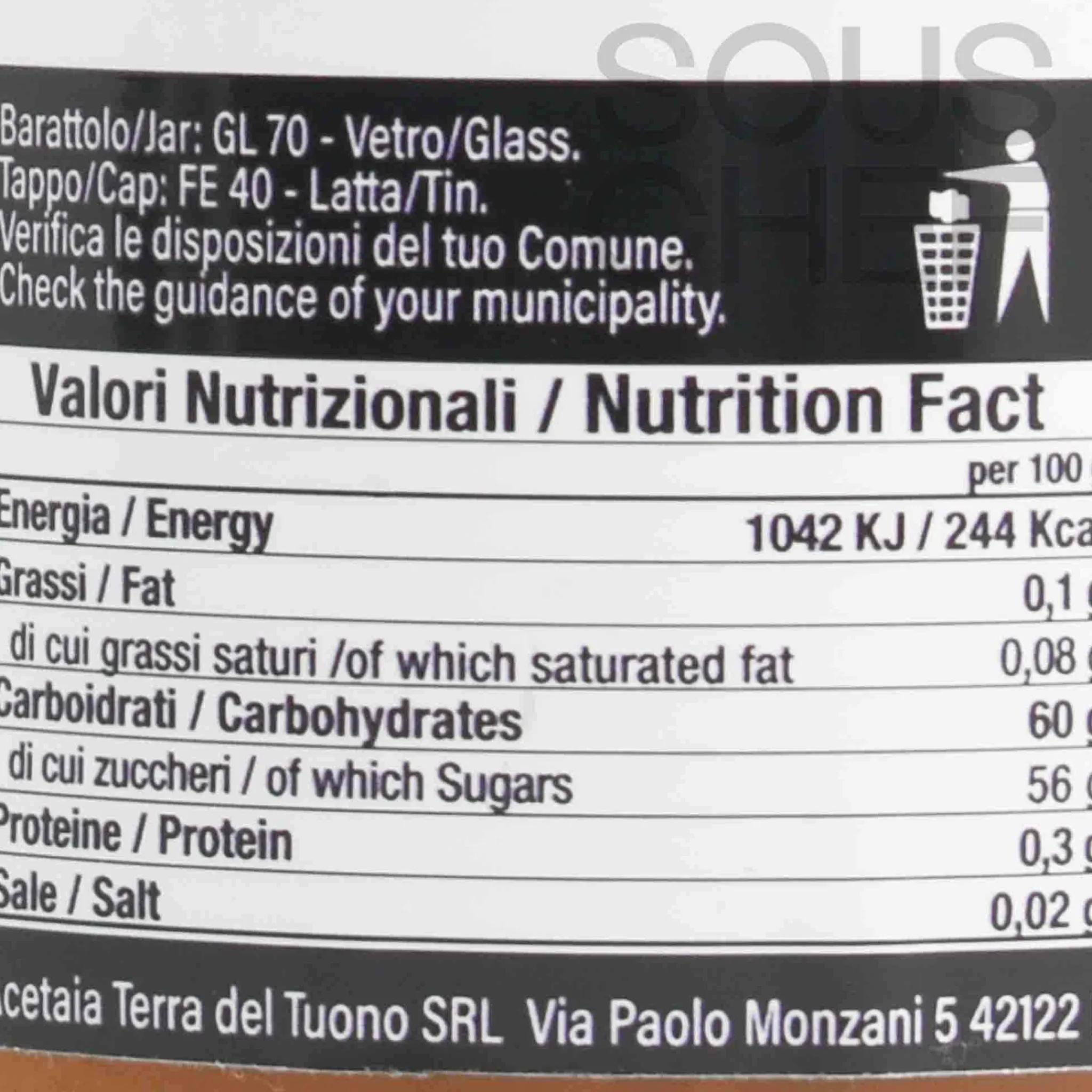 Terra Del Tuono Ginger and Lemon Gourmet Spread, 150g New