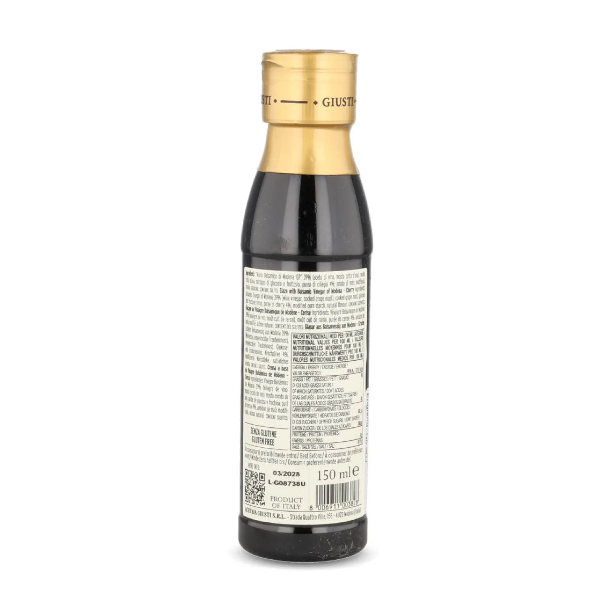 Giuseppe Giusti Giusti Balsamic Crema Cherry Glaze, 150ml Hot