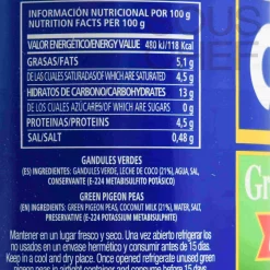 GOYA Green Pigeon Peas with Coconut, 425g Clearance