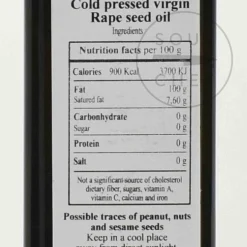 Huilerie Beaujolaise Organic Rapeseed Oil, Cold Pressed, 250ml Sale