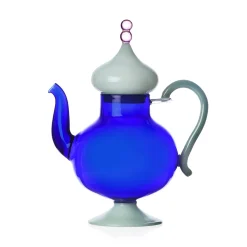 Ichendorf Milano Blue Teapot with Green Lid, 26.5cm New