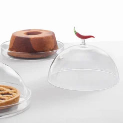 Ichendorf Milano Chilli Pepper Cheese Plate with Cloche, 20cm New