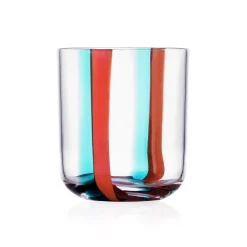 Ichendorf Milano Red & Teal Striped Tumbler, 350ml New