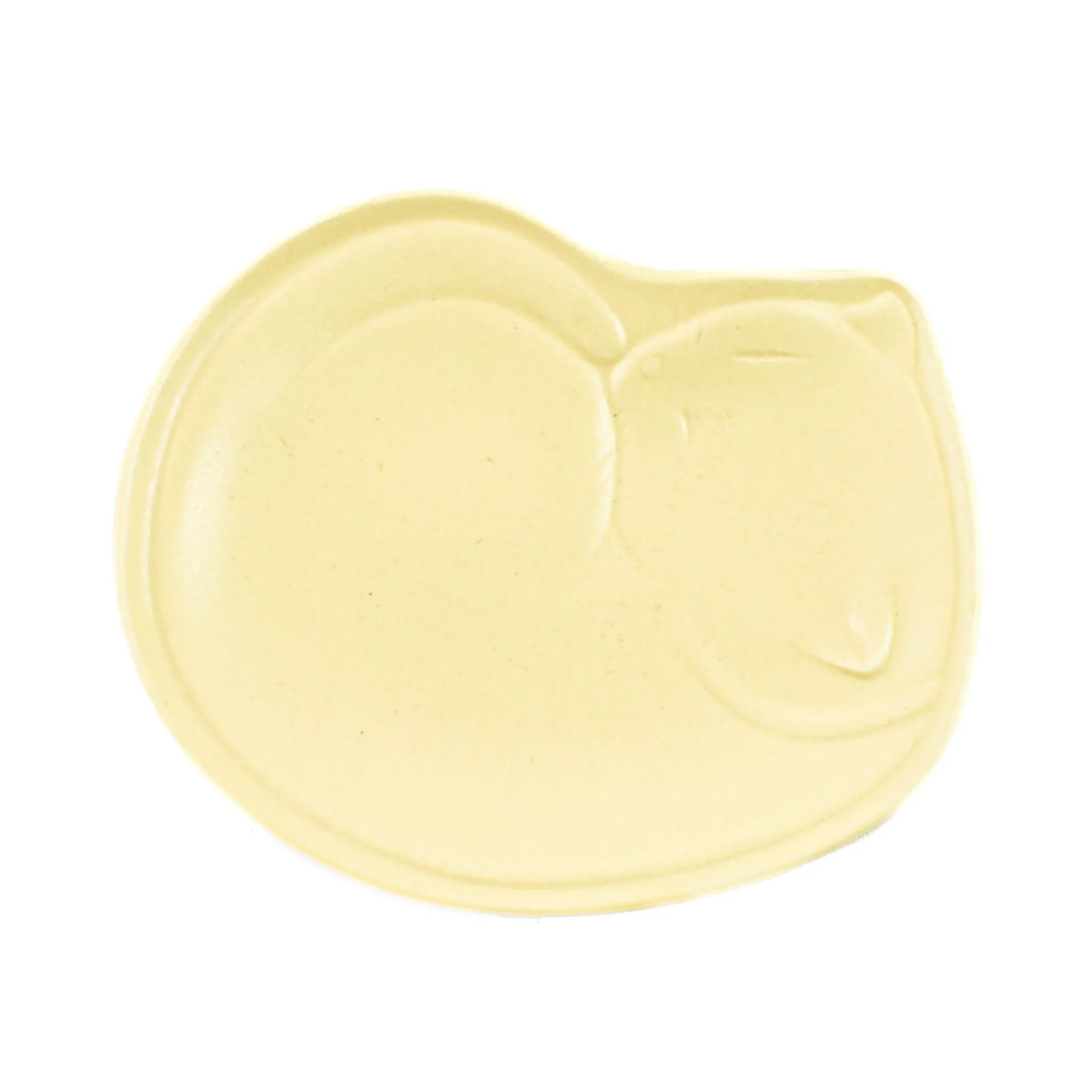 Kiji Stoneware & Ceramics Ivory Cat Japanese Small Plate, 11cm Hot