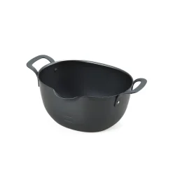 Aikata Japanese Iron Tempura Deep Frying Pot, 22cm