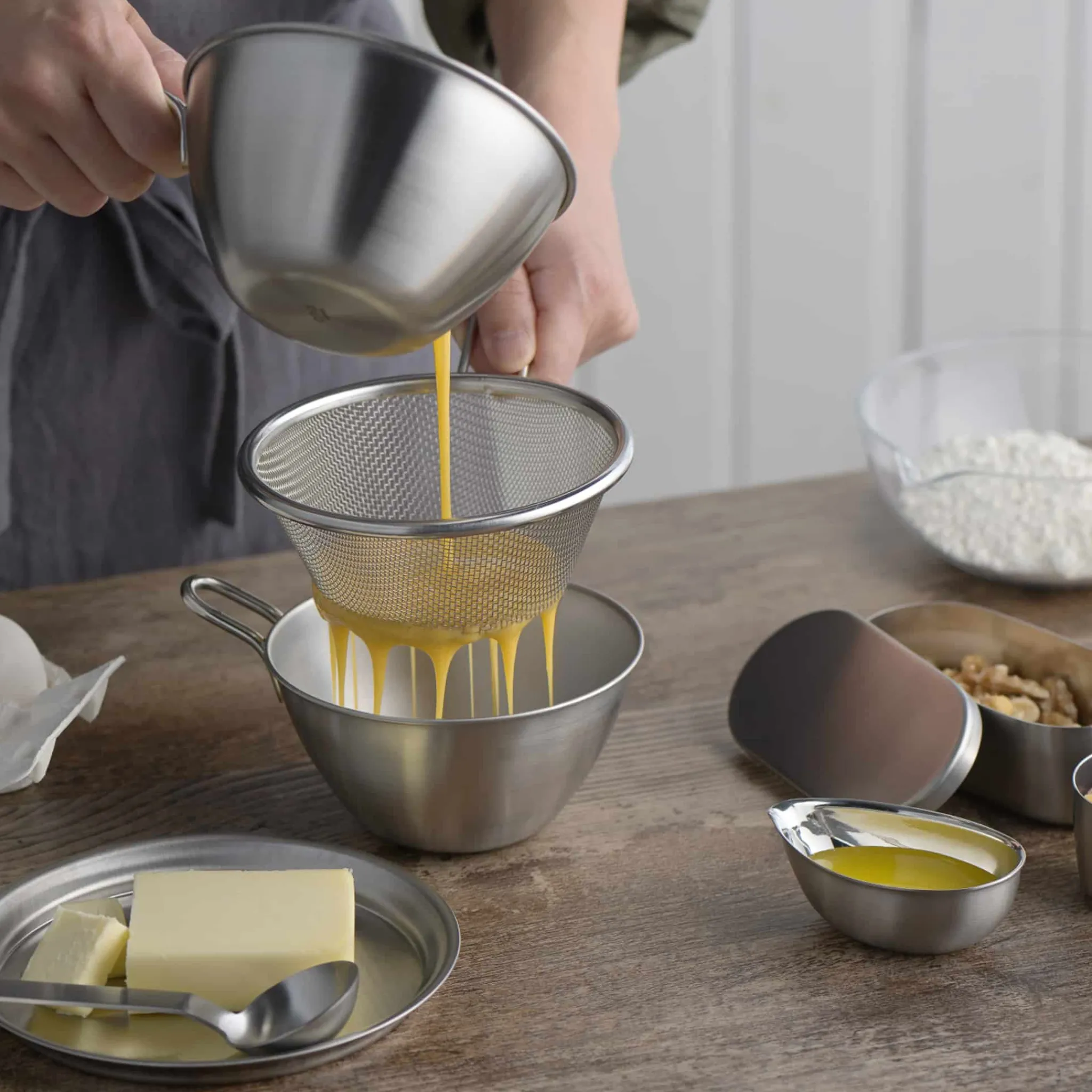 and Japanese Stainless Steel Deep Strainer for Prep Bowl, 13cm Clearance