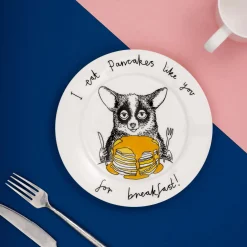 Jimbob Art I Eat Pancakes Like You For Breakfast! Side Plate, 20cm New