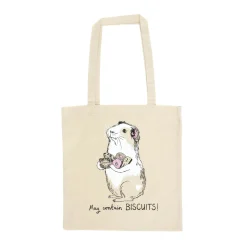 Jimbob Art May Contain Biscuits! Guinea Pig Tote Bag New