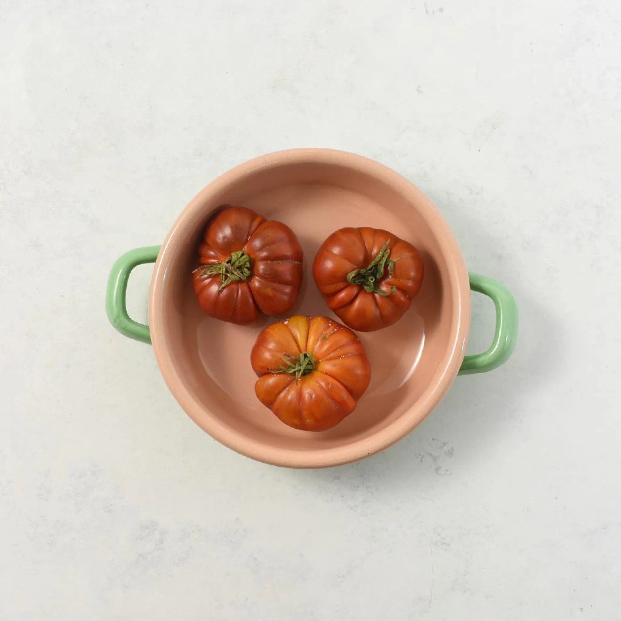 Kapka Enamel Kapka x Sous Chef Colourblock Enamel Frying Pan, 16cm, Green & Pink