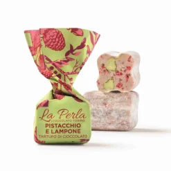 La Perla di Torino Pistachio & Raspberry Truffles, 200g Clearance