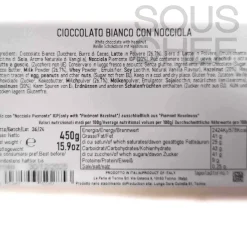 La Perla di Torino White Chocolate Slab with Whole Roasted Hazelnuts, 450g Best