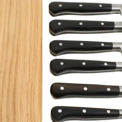 Laguiole en Aubrac Classic Knife Block of 6 Kitchen Knives, Ebony Online