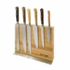 Laguiole en Aubrac Classic Knife Block of 6 Kitchen Knives, Mixed Woods New