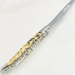 Laguiole en Aubrac Soft Cheese Knife, Gold Foil Sale