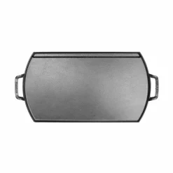 Lodge Blacklock Cast Iron Double Burner, 25.5x50.8cm Clearance