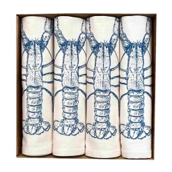 Lottie Day Set of 4 Blue Lobster Napkins Clearance