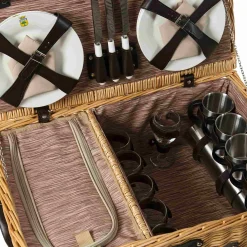 Les Jardin de la Comtesse Louvre Natural Picnic Basket, 6 Person Sale