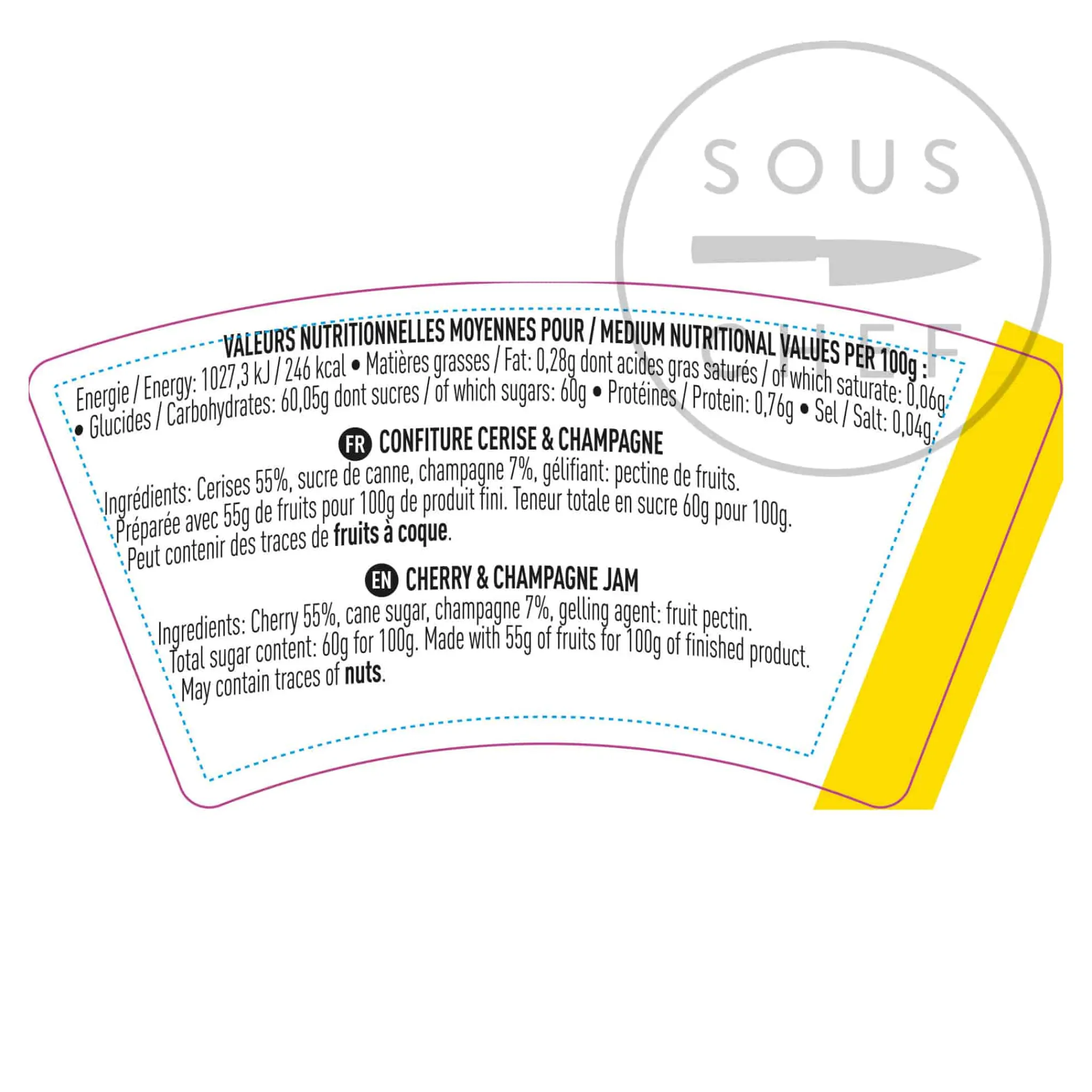 Maison Bremond Cherry & Champagne Jam, 250g