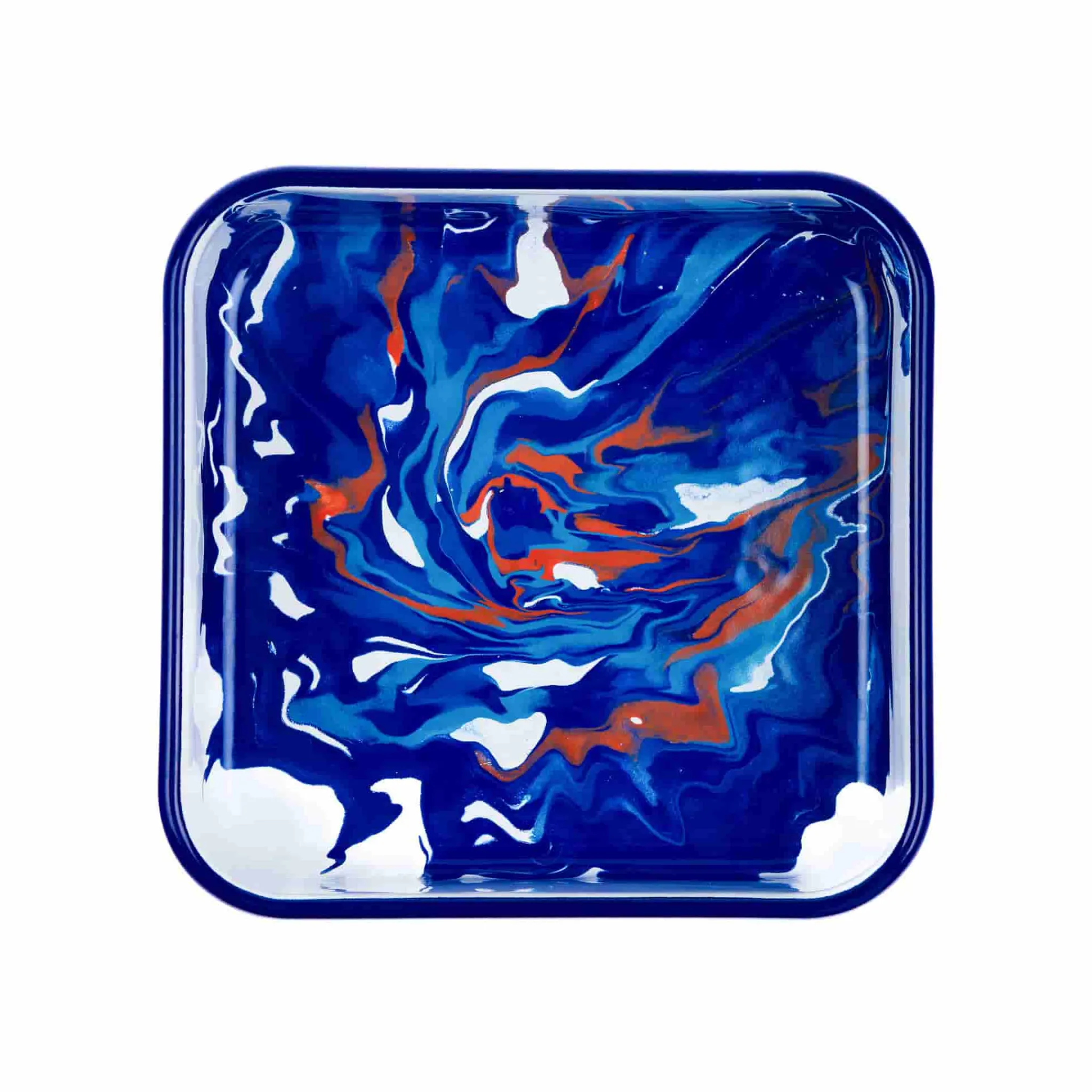 Kapka Enamel Marble Enamel Square Roasting & Serving Dish, 21cm Online
