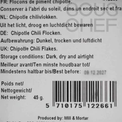 Mill & Mortar Chipotle Chilli Flakes, 45g Online