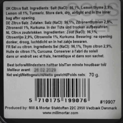 Mill & Mortar Citrus Salt Flakes, 70g Discount