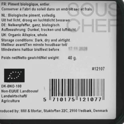 Mill & Mortar Organic Allspice, 40g Best