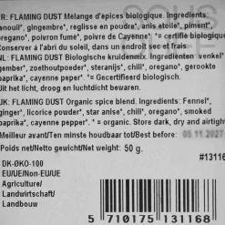 Mill & Mortar Organic Flaming Dust BBQ Rub, 50g Best