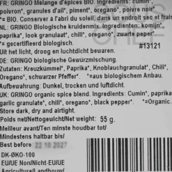 Mill & Mortar Organic Gringo Tex Mex, 55g