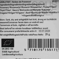Mill & Mortar Organic Herbes de Provence, 25g New