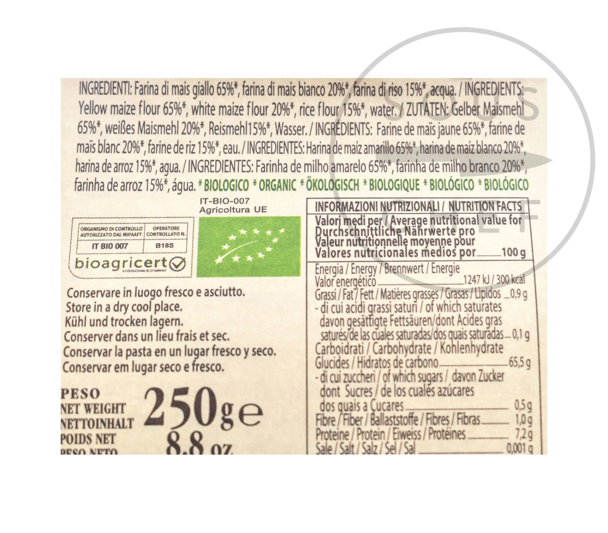 Morelli Organic Gluten Free "Calamari" Pasta, 250g Hot