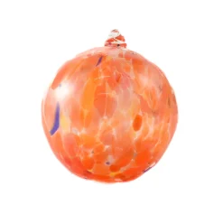 Alessandro Coppola Murano Glass Decorative Sphere Ornament, Orange Best