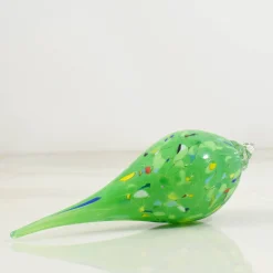 Alessandro Coppola Murano Glass Decorative Teardrop Ornament, Green New
