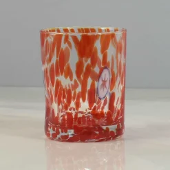 Alessandro Coppola Murano Glass Tumbler, Orange Clearance