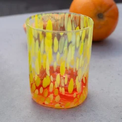 Alessandro Coppola Murano Glass Tumbler, Yellow Clearance