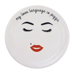 Ceramiche Salernitane My Love Language Is Pizza Pizza Plate, 31cm Hot