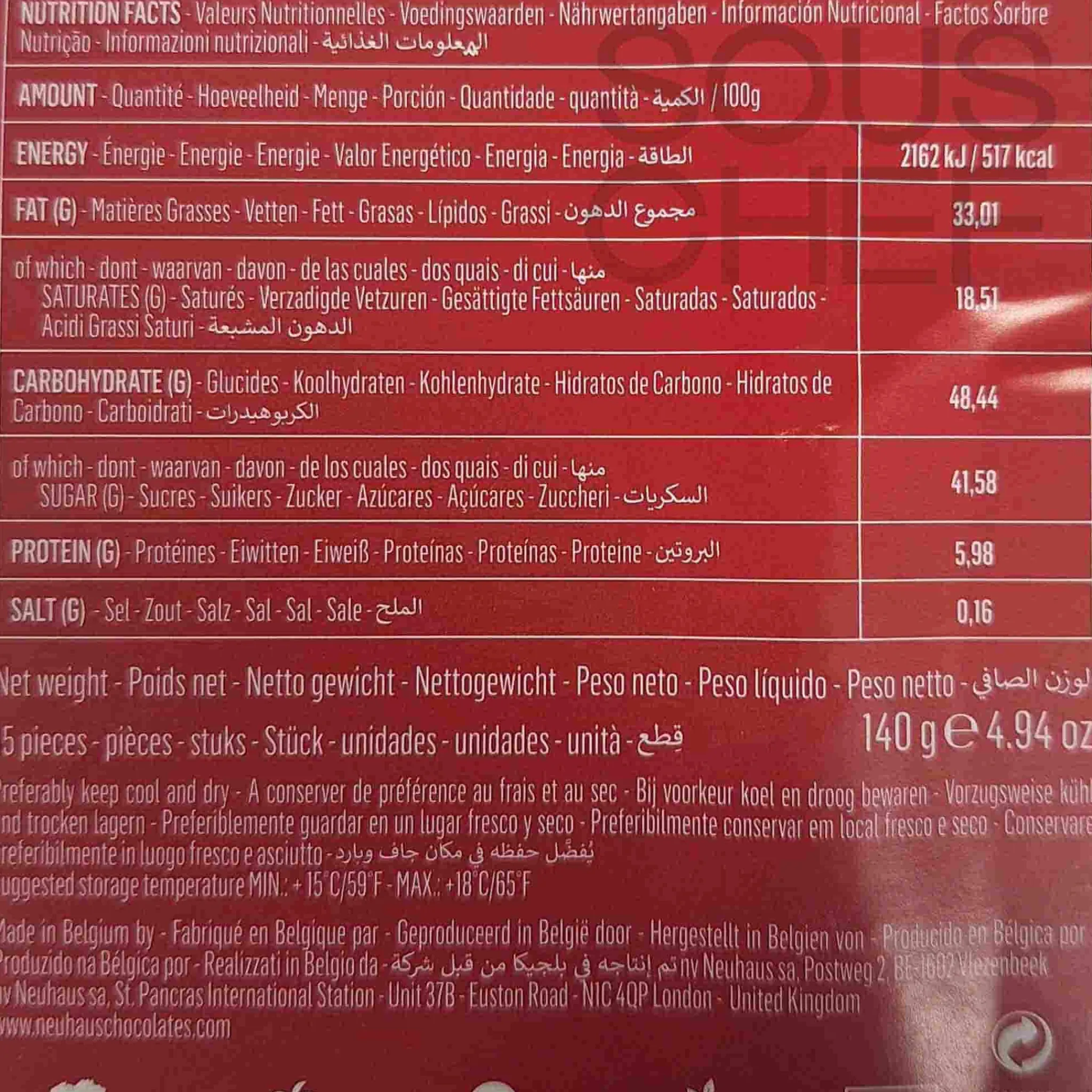 Neuhaus Love Letter Box of Chocolates, 140g Clearance