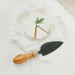 Naturally Med Olive Wood Cheese Knife, 17.5cm New