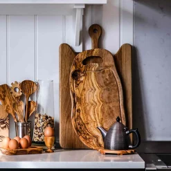 Naturally Med Olive Wood Short Spatula, 30cm