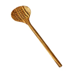 Naturally Med Olive Wood Slotted Spoon, 30cm Sale