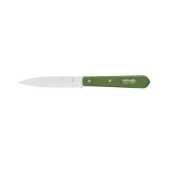 Opinel No 113 Khaki Beechwood Handle Serrated Paring Knife, 10cm Best