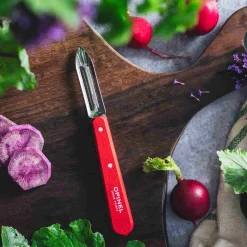 Opinel No 115 Red Beechwood Handle Peeler, 6cm New