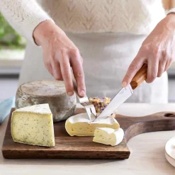 Opinel Olive Wood Handle Cheese Knife & Fork Set Clearance