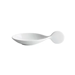 Viejovalle Pack of 6 Porcelain Canape Spoon with Circle Handle, 10cm Sale