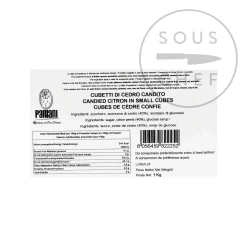 Pariani Candied Cedro Citron In Small Cubes, 1kg Clearance