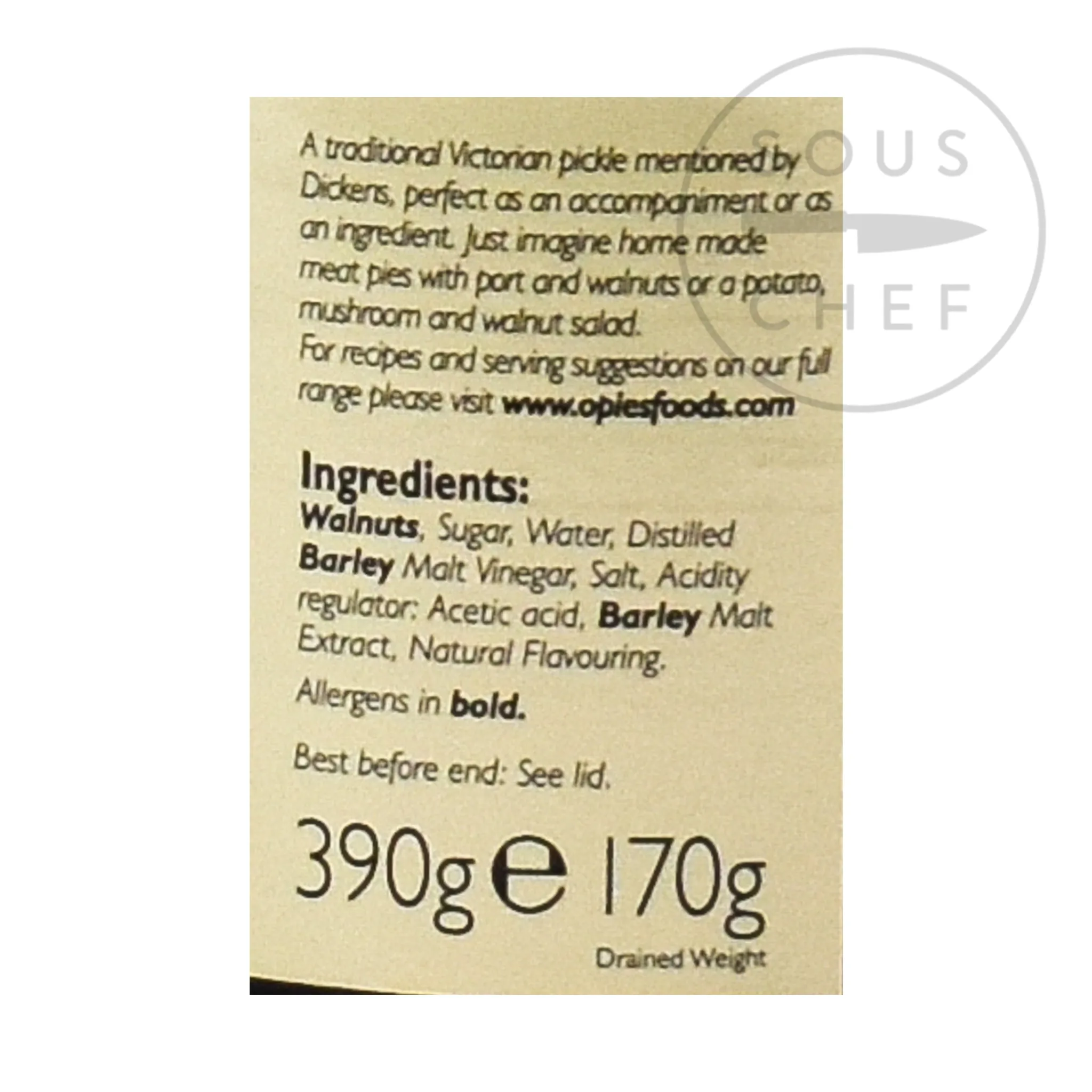 Opies Pickled Walnuts in Malt Vinegar, 390g Sale