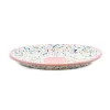 Kapka Pink Dot Enamel Oval Serving Tray, 31cm Outlet