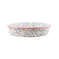 Kapka Pink Dot Enamel Round Roasting & Serving Dish, 28cm Online
