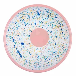 Kapka Enamel Pink Dot Enamel Salad Bowl